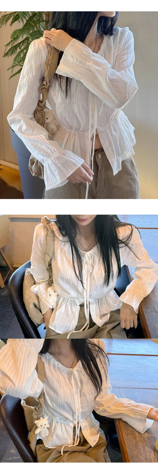 Tie Sleeve Blouse