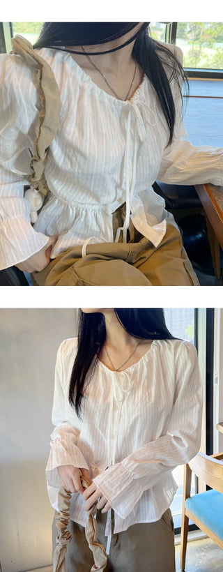 Tie Sleeve Blouse