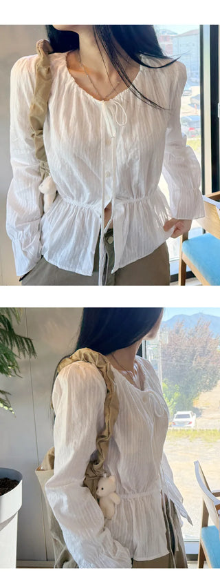 Tie Sleeve Blouse