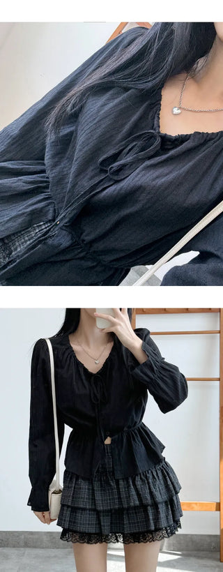 Tie Sleeve Blouse