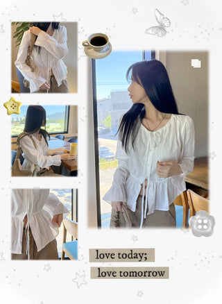Tie Sleeve Blouse