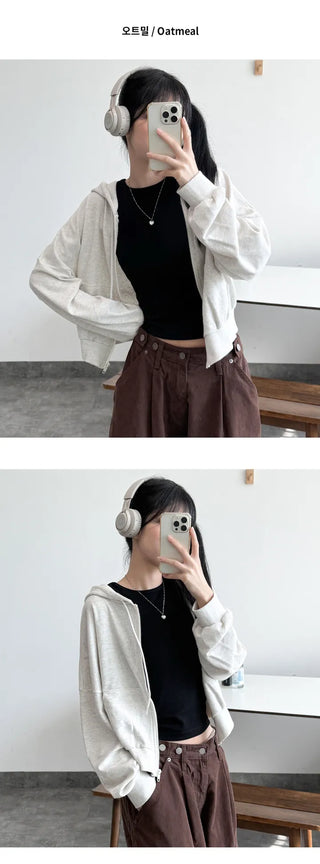 Crop Zip Hoodie