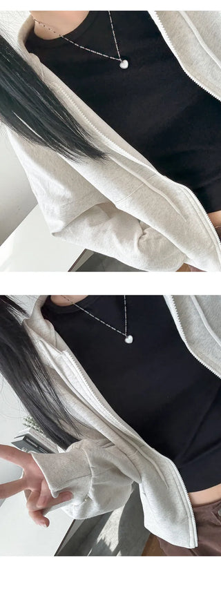 Crop Zip Hoodie