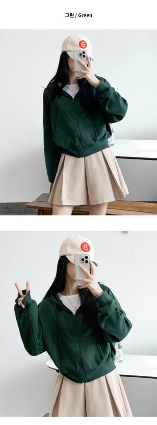 Crop Zip Hoodie