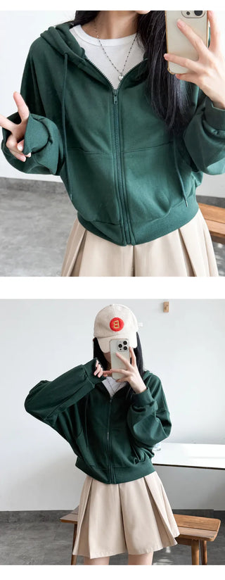 Crop Zip Hoodie