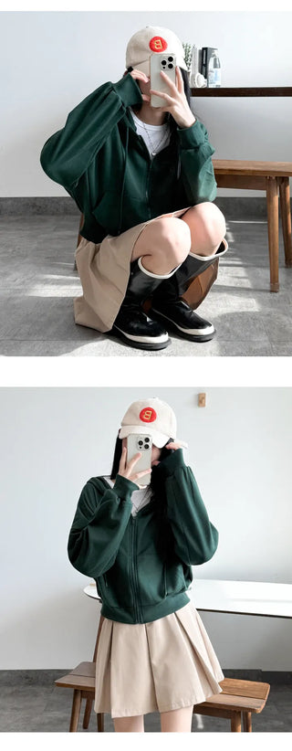Crop Zip Hoodie