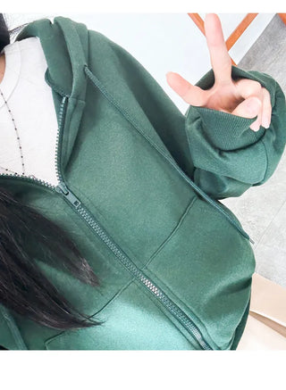 Crop Zip Hoodie