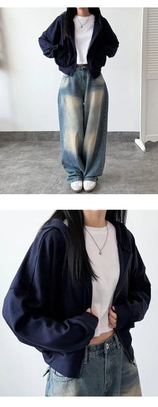 Crop Zip Hoodie