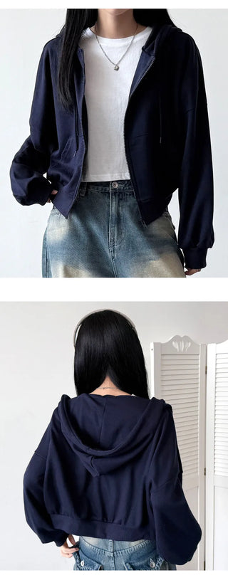 Crop Zip Hoodie