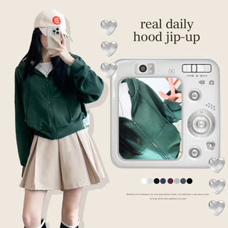 Crop Zip Hoodie