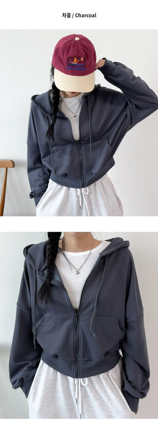 Crop Zip Hoodie