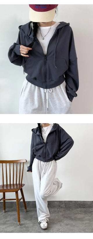 Crop Zip Hoodie