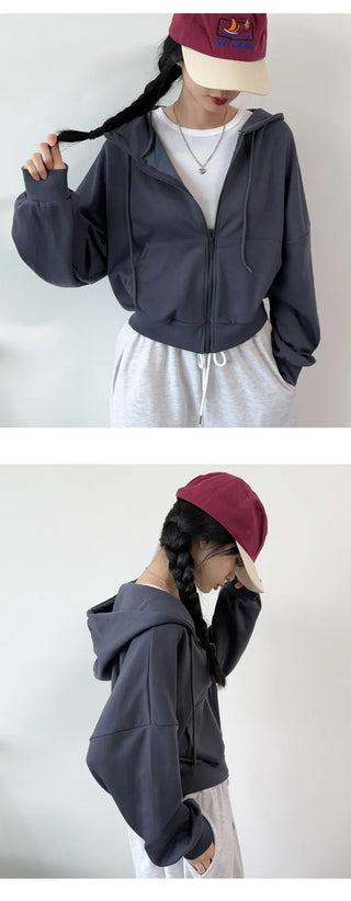 Crop Zip Hoodie