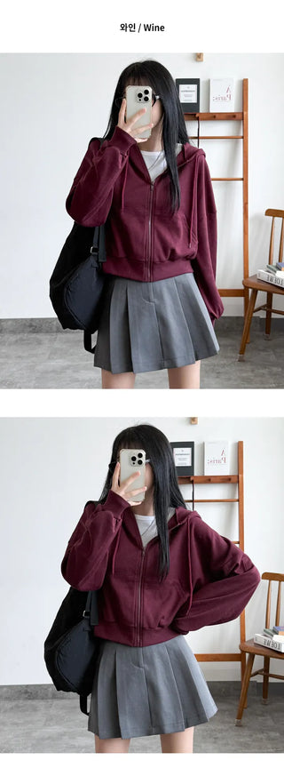 Crop Zip Hoodie