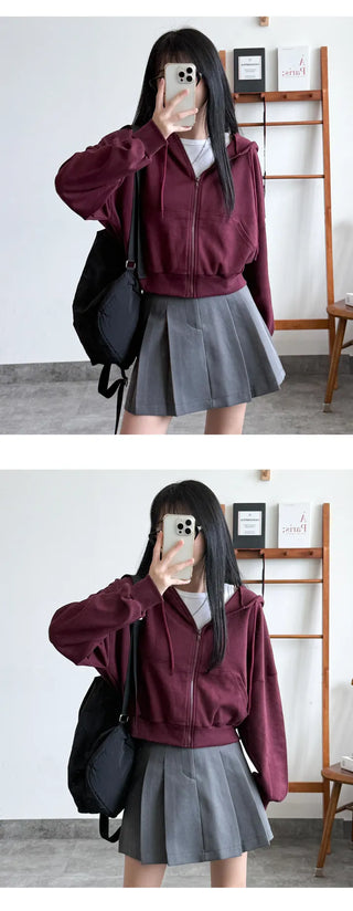 Crop Zip Hoodie