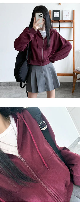 Crop Zip Hoodie