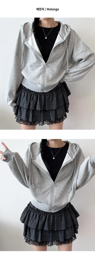 Crop Zip Hoodie