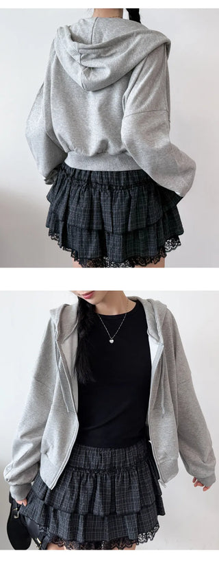 Crop Zip Hoodie