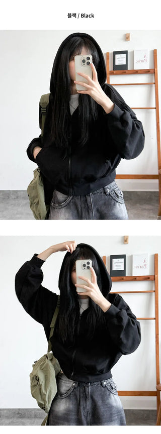 Crop Zip Hoodie