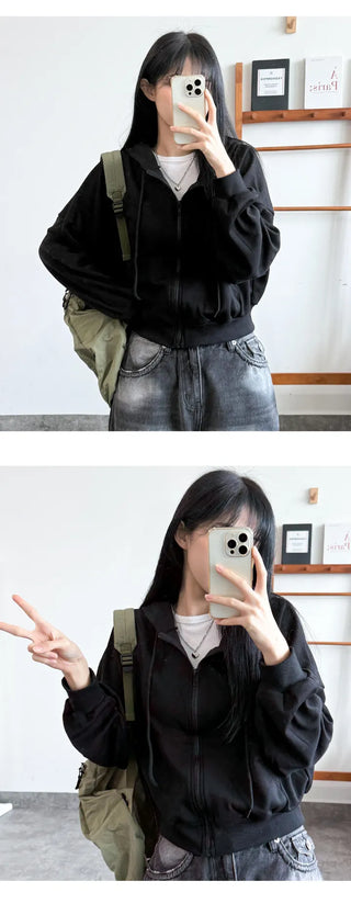 Crop Zip Hoodie
