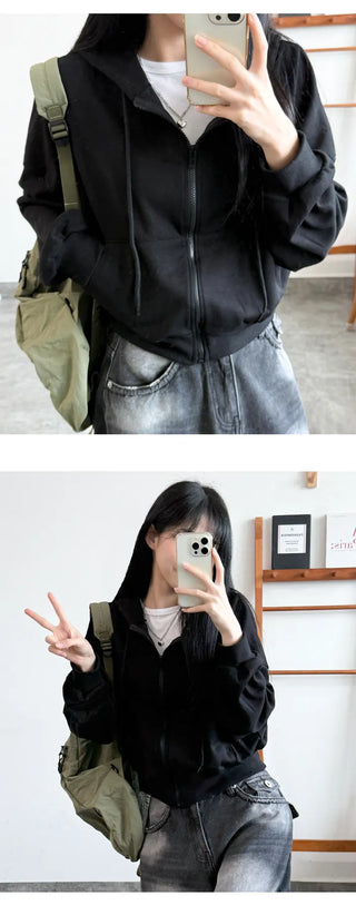 Crop Zip Hoodie