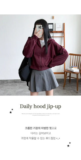 Crop Zip Hoodie