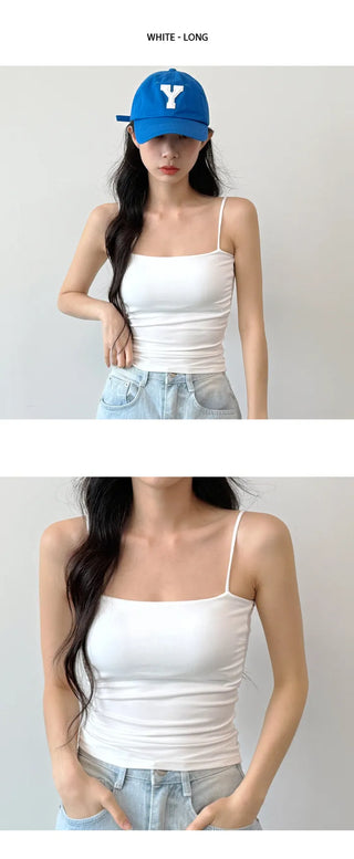 Shirred Crop Sleeveless Top