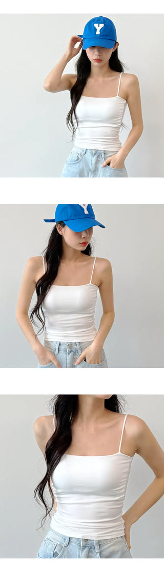 Shirred Crop Sleeveless Top