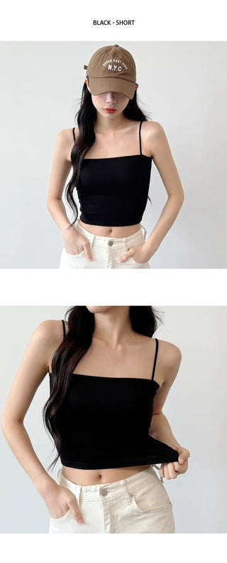 Shirred Crop Sleeveless Top