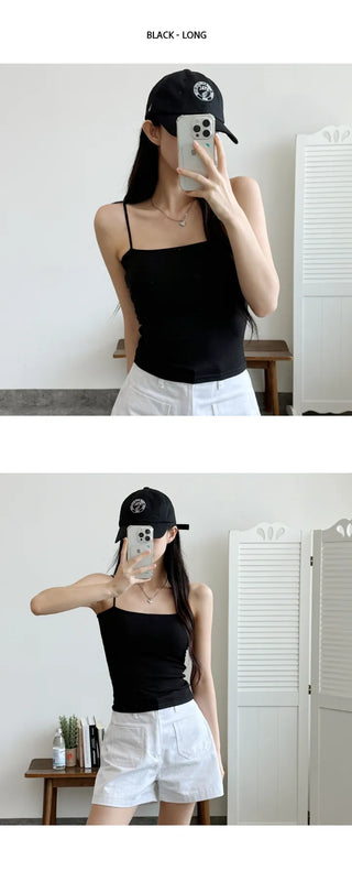 Shirred Crop Sleeveless Top