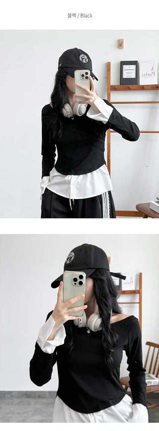 Layered Shirt Tee