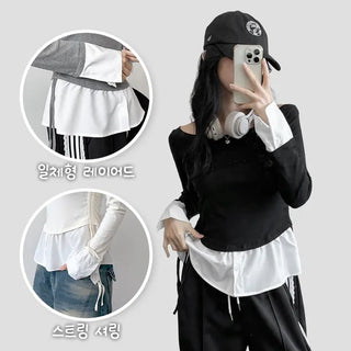 Layered Shirt Tee