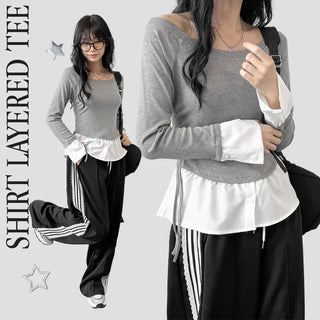 Layered Shirt Tee