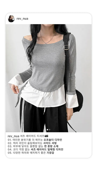 Layered Shirt Tee