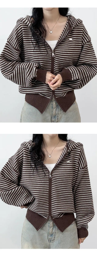 Striped Knit Cardigan
