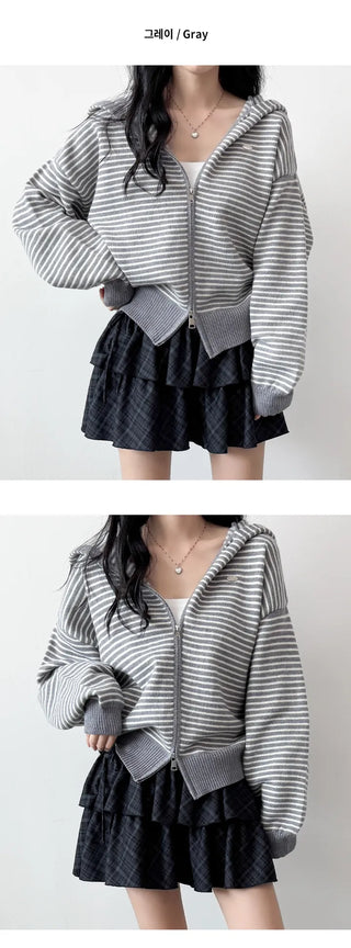 Striped Knit Cardigan