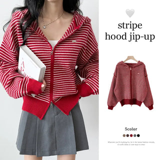 Striped Knit Cardigan