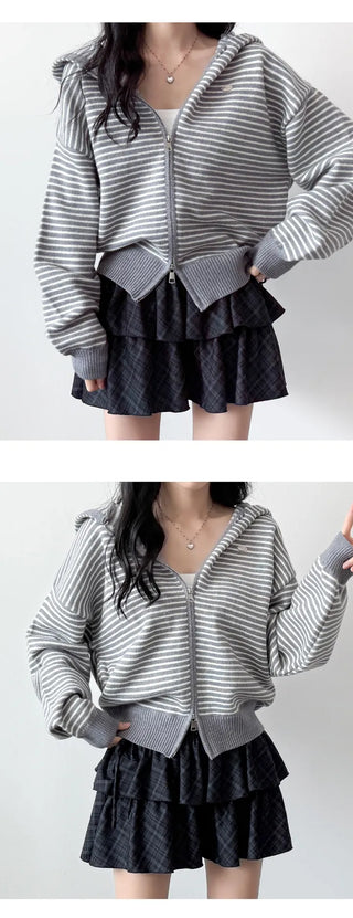 Striped Knit Cardigan