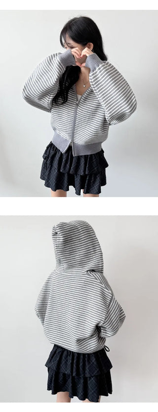 Striped Knit Cardigan