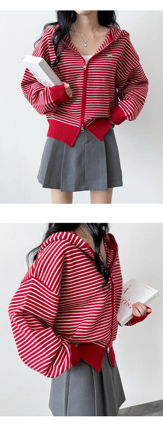 Striped Knit Cardigan