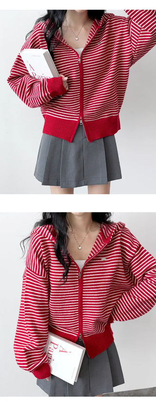 Striped Knit Cardigan