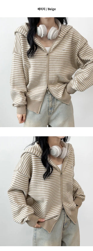 Striped Knit Cardigan