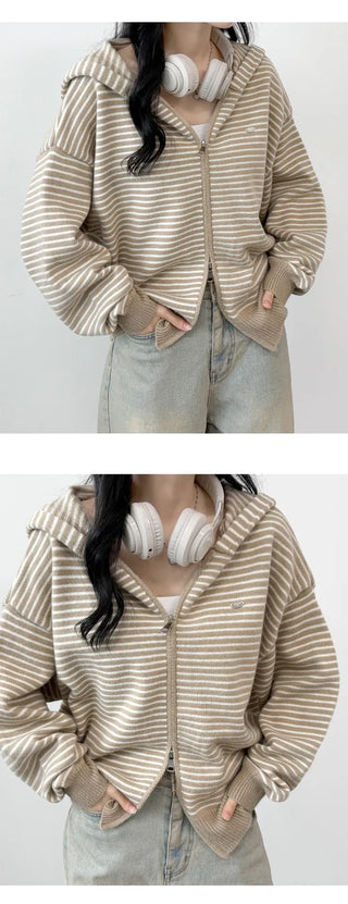 Striped Knit Cardigan