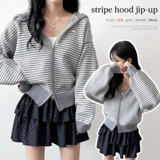 Striped Knit Cardigan