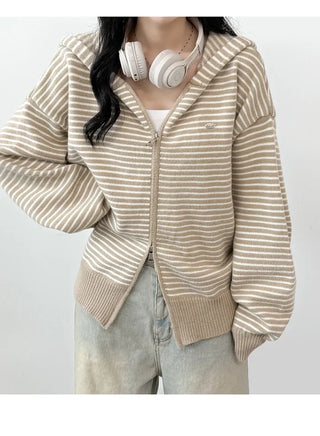 Striped Knit Cardigan
