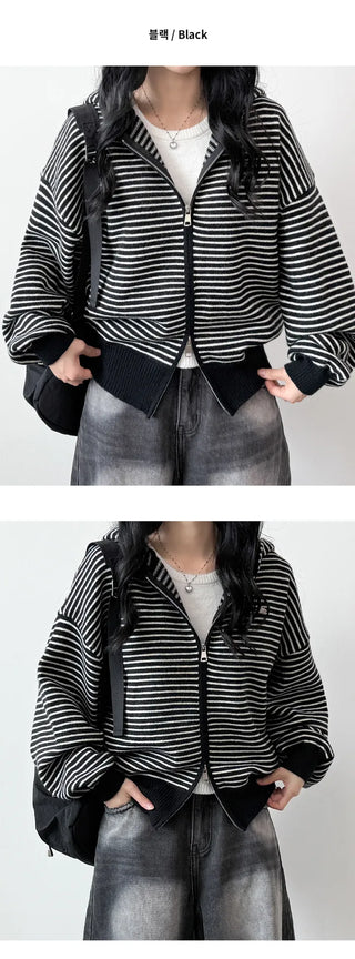 Striped Knit Cardigan