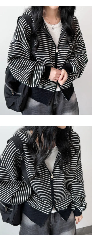 Striped Knit Cardigan