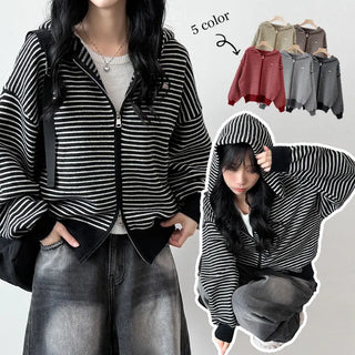 Striped Knit Cardigan