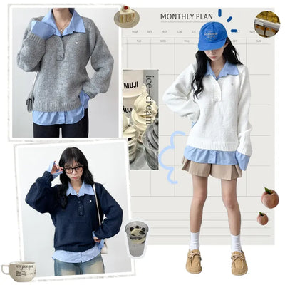 Layered Knit Top