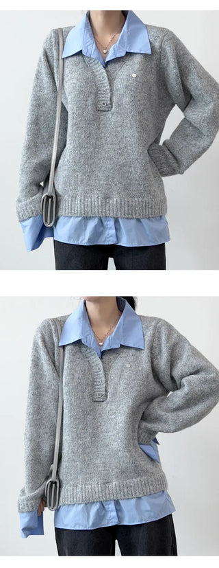 Layered Knit Top